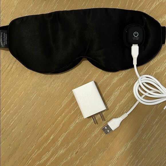 LITBEAR BUNDLE OF silk eye masks 1) Cordless heated, black 2)Pure Silk Pink, NWT - Picture 10 of 12